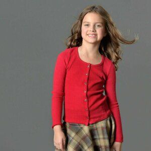 Rgdoll & Rockets sz 12 tween‎ Girls Red Thermal Snap Closure Sweater Top Shirt